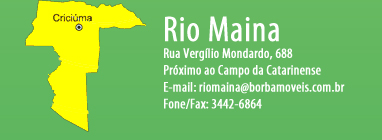 Borba Móveis Rio Maina - Criciúma - Telefone: 48 3442-6864